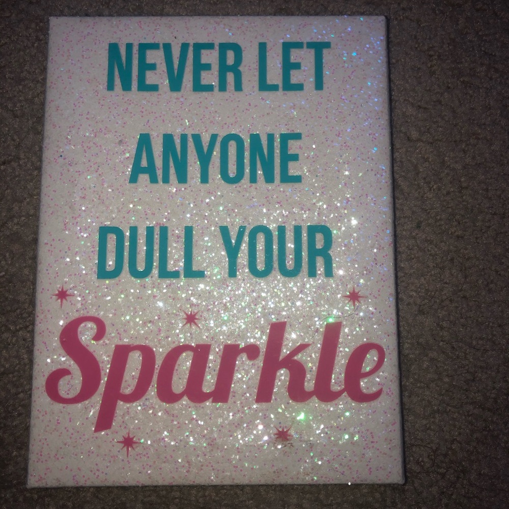 Sequins quote frame decor